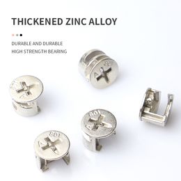 10 Pcs Screw Nut Hand Tool Furniture Hardware Three In One Eccentric Joint Connecting Ccessories Diy Assembly With Cap Cover