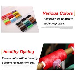 15Pcs Waxed Sewing Thread For Leather Stitching Repair Shoes Knitting Thread Box Polyester Thread 0.45mm/0.8mm Set