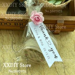 xxdiy- Personalise white/Kraft label custom labels Wedding your logo tag Hemp rope label 2x7cm
