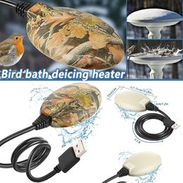 New Bird Bath De-icer Heater Automatic Thermostatically Controlled Birdbath Deicer Water Heater for Garden Lawn Patio Fountains