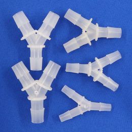 200~5pcs 7.9-20mm Y-Type Connectors PP Plastic Pagoda Tee Joints Aquarium Fish Tank Aerator Air Pump Hose Splitters Connector