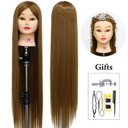 NEVERLAND 30'' 75cm long thick hairs Practise Training Head Hairdressing Styling Synthesis Training Mannequin Doll Head