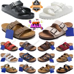 Spedizione gratuita Birkinstocks Boston Clogs Slifori Designer Sandals Clog Arizona Slides Uomo da donna Flip Flops Fibbia Cancella cursori Pelliccia Spazza da esterno in pelliccia 35-46