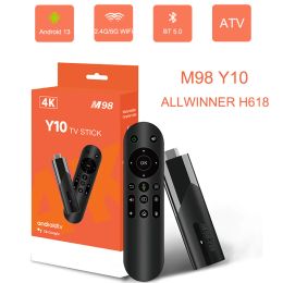 Box M98 Y10 Smart TV Stick Android 13 BT 5.0 ATV Allwinner H618 2.4G/5G Dual WIFI Airplay Preinstalled APP Iptv TV stick