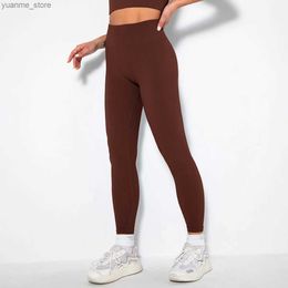 Yoga Outfits Seamless Fitness Rib Yoga Pants High Waist Push Up Sport Legging Women Gym Tights Running Pants Workout Leggings Gym Leggings Y240410