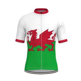 Wales Cycling Jersey Men Summer Short Sleeve Cycling Tops Team Ride Bike/Mtb Wear Breathable Clothing Wholesale Custom Made