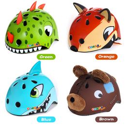 Ultralight Cycling Helmet Kids Safety Helmet For Scooter Cute Pattern Breathable Vents Shock-absorbing Bike Cycling Equipment