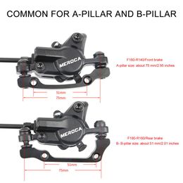 Bicycle Brake MTB Hydraulic Disc Brake IS Post Mounting Left Front Right Rear Callipers Rotor Oil Pressure 800/1400mm Brake Set