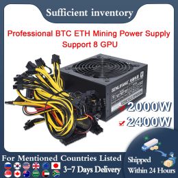 Supplies SENLIFANG 2000W 2400W ATX Mining Power Supply For BTC ETC RVN Rig Ethereum Computer Component Mining Machine Supports 8 GPU