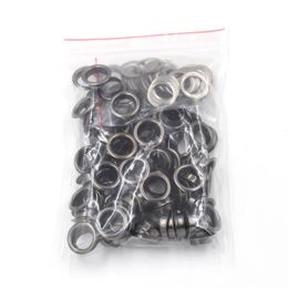 100sets 5mm Metal Eyelet with Washer Leather Craft Repair Grommet Round Eye Rings For Shoes Bag Clothing Leather Belt Hat