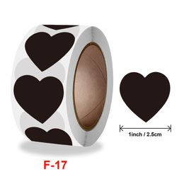 100-500pcs Round Bronzing Heart gift seal label Adhesive Kraft Seal Sticker Baking decorations for home cute handmade sticker