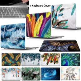 Cases Case For Apple MacBook Air Pro Retina 11 12 13 15 16 Touch Bar Feather Hard Shell Laptop Protective Cover + keyboard skin