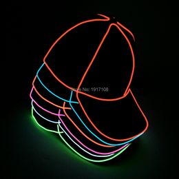 High quality 10 colors available Glow LED Bboy Hats snapbacks baseball caps hip-hop hat boy and girl for Halloween party Hats