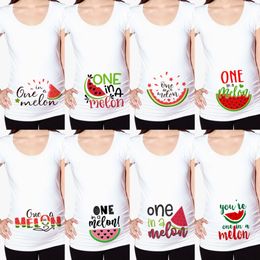 One In A Melong Funny Print Women Pregnancy Announcement Shirt Maternity Short Sleeve Tshirts Pregnant T Shirt New Mom Clothes