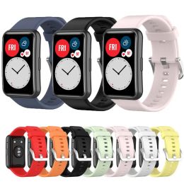 Soft Silicone Strap for Huawei Watch Fit Smart Watch Replacement Original Strap Sport Bracelet Wristband Correa For huawei fit