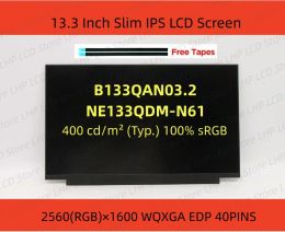 Screen 13.3 Inch IPS Laptop LCD Screen B133QAN03.2 NE133QDMN61 400nits 100% sRGB Display Panel WQXGA 2560x1600 40pins EDP