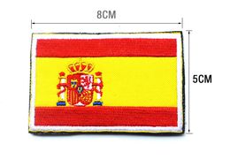 3D Embroidered Patches Portugal Spain Flag Skull Army Military Patches Emblem Spanish Flags Rubber PVC Embroidery Badges