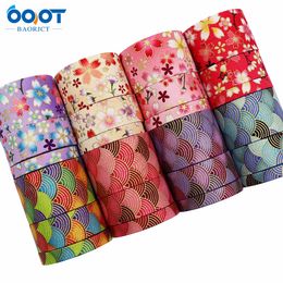 Double-Sided Colorful Flowers Cloth Ribbons 5 Yards M-21510-512 DIY Crafts Hairclip Apparel Accessories and Sewing Decorations