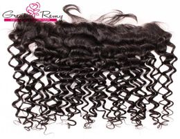 Water Wave 134 Ear To Ear Lace Frontal Closure 826inch Unprocessed Brazilian Virgin Human Hair Piece Greatremy4933688
