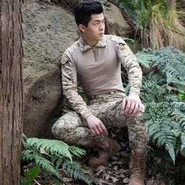 Men Army Tactical Shirt + Pants Military Airsoft Gen3 Combat Uniform Camouflage Ghillie Suit Multicam ACU Camo Hunting Clothes
