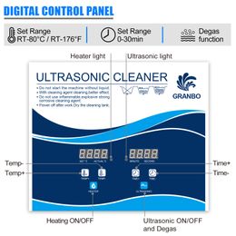 Digital Ultrasonic Cleaner 22L Heater Timer SUS304 Bath 40KHz Sonicator Degreasing Circuit Board Engine Parts Oil Injector Wash