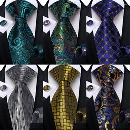 Bow Ties 2024 Luxury Men's Paisley Floral Plaid Silk Set 8cm Wedding Party Men Accessories Groom Husband Gift Wholesale Necktie