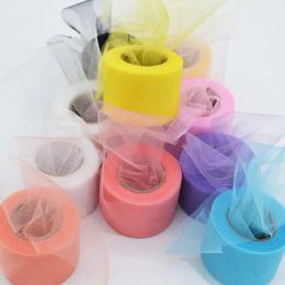 22 Metres Colourful Shiny Crystal Tulle Spool Organza Gauze DIY Girls Tutu Skirt Wedding Party Baby Shower Table Decor Supply