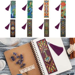 Tassel Embroidery Diamond Painting Bookmark Animal Bird Leather DIY Special Shape Logo for Household Living Room Book Supplies