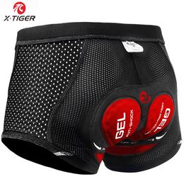 X-TIGER Men's Cycling Shorts Summer MTB Bike Shorts With 5D Gel Padded Breathable Mesh Cycling Underwear For Man