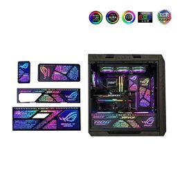 Towers ARGB Lighting Panel For Asus ROG GX601 Case,MOD AURA SYNC Helios Strix Gamers Cabinet UV Refit Lightboard Plate Sticker