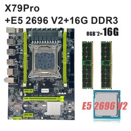 Motherboards X79Pro motherboard Xeon LGA 2011 V1 V2 Combo with Xeon E5 2696 V2 CPU And 16GB DDR3 ECC REG RAM MATX