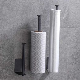 Toilet Paper Holders Self Adhesive black silver Toilet Roll Paper Towel wall hanging Holder Stainless Organisers bathroom Punch-Free Rack Tissue t1 240410