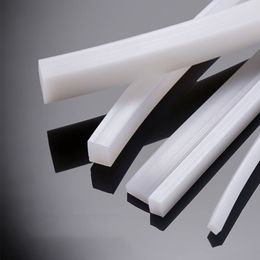 1Meter White Solid Silicone Rubber Seal Strip Square Bars Heat Resistance Anti-slip Waterproof Solid Flat Strip