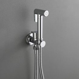 Bathroom Bidet Faucet Brass Chrome/Black/Grey/Brushed Gold Toilet Sprayer Bidet Tap Wall Mounted Bidet Faucets