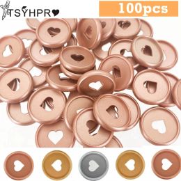 Spines 100pcs Discs Binding Book Discbound Expansion Plastic Matte Finish Heart Binder Rings for DIY Notebooks Planners A20S7