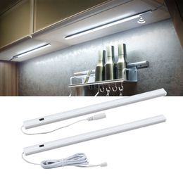Hand Sweep Switch LED Under Cabinet Kitchen Light Bedroom Wardrobe Closet Night Lights 30 40 50cm LED Bar Light Indoor Home Lamp265m