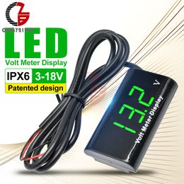 IPX6 DV 3-18V Motorcycle Digital Voltmeter 12V Car Voltage Meter Volt Lithium Lead Acid Battery Capacity Tester Monitor Detector