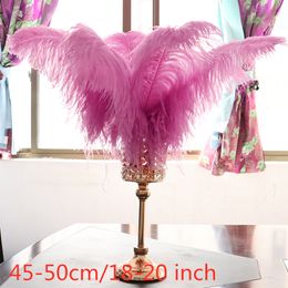 15-60 CM Ostrich Feathers Dyed Colored White Ostrich feather for Crafts Wedding Accessory Party plumas decorativas Costume