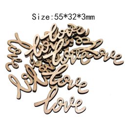 10Pcs Happy Birthday Laser Cut Wooden Slice Love Handcraft Letter Wedding Wood Carving Crafts Hanging Ornaments Party Decoration