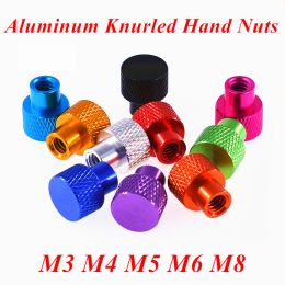 M3 M4 M5 M6 M8 Colourful Blind Thumb Nuts Frame Hand Tighten Flange Nut Aluminum Alloy Knurled Hand Thumb Nut for FPV RC Models