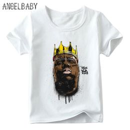 Kids America Hiphop Rock Star Notorious Big Print T shirt Boys/Girls Summer T-shirt Baby Biggie Smalls Funny Clothes,ooo456