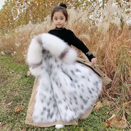Girls Faux Fox Fur Coat Autumn Winter Children's Coat Kids Outerwear Artificial Fur jacket For Girls Christmas Gift TZ165