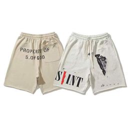 saint shorts men's shorts designer shorts Religious Wash Water do old V print loose summer casual shorts for men and women couples