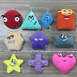 Plush Dolls 10 Alphabet Lore Shape Knowledge Series Plush Toy Filling Pillow Plush Doll Enlightenment Education Toy Gifts for Boys and Girls J240410