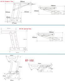 Storage Coffee Table Folding Lifting Hardware Accessories DIY Desktop Lifting Bracket Pneumatic Hydraulic/Spring Height Adjuster