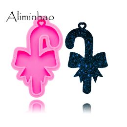 DY0185 Shiny high quality Christmas Candy and bow shape Silicone Moulds DIY epoxy and resin craft Moulds Keychain Mould