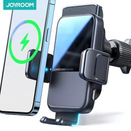 Chargers JOYROOM Wireless Car Charger Mount Fast Charging Auto Car Phone Holder Charger for Car for iPhone 14 13 Huawei Samsung Xiaomi LG