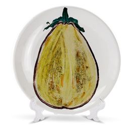 Creative Hand Painted Fruit Decorative Plate Wall Hanging Dish for Living Room Decor Italy Style Round Tray Vegetable Pattern