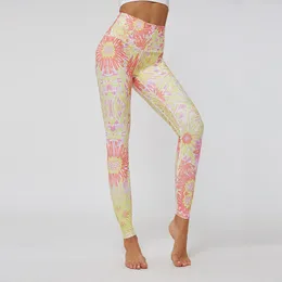 Yoga Outfits Women Pants Gym Workout Clothing Sport Clothes Pocket Digital Printing Leggings Exercise Fitness And Running