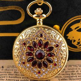 Pocket Watches Top Brand Luxury Ladies Quartz Pocket es Antique Vintage Fashion Necklace Pendant Clock with Chain Gifts For Women Y240410
